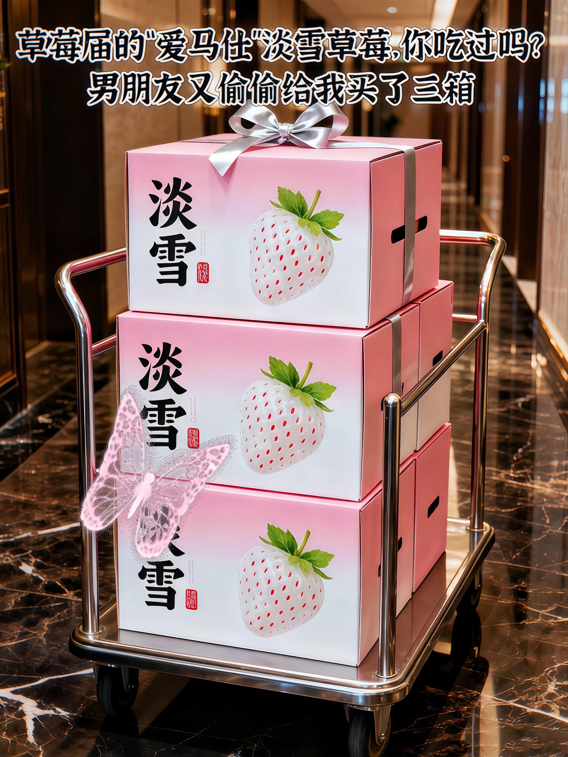 淡雪白草莓你吃过吗?清甜多汁,奶香味浓郁。淡雪白草莓你吃过吗?清甜多汁,奶香味浓郁,好好吃呀。圈出你的好朋友请你吃今年的第 一盒淡雪草莓吧!我男朋友又偷偷给我买了,被爱真的好幸福啊~#草莓 #淡雪草莓 #仪式感满满#惊喜 #礼物