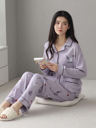 多种款式,欢迎点击小黄车选购#春秋睡衣家居服 #长袖宽松家居服 #长袖睡衣家居服套装