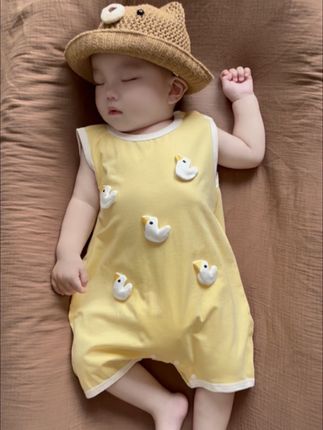 纯棉无骨连体衣 软软糯糯 #人类幼崽又奶又酷穿搭 #儿童家居服 #人类幼崽穿搭 #时尚界不能没有人类幼崽