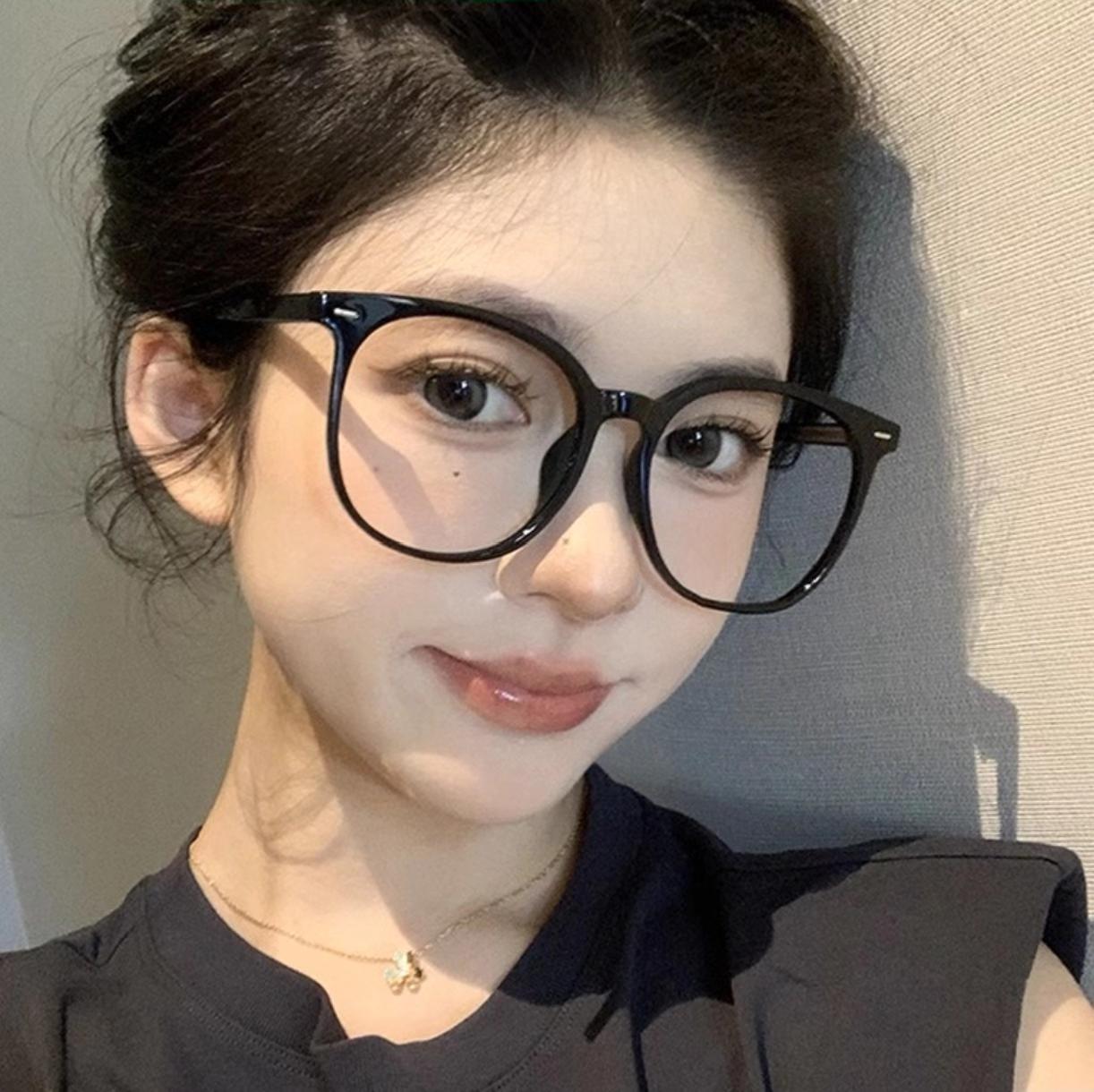 超大框眼镜女大脸显瘦黑框近视眼镜可配度数素颜神器素颜眼镜#眼镜框推荐 #超大眼镜框 #黑框 #显瘦 #素颜眼镜