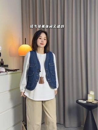 「40支双纱棉 灯笼袖t恤」春秋韩版百搭宽松显瘦纯色九分袖打底上衣#打底衫 #T恤 #宽松百搭 #显瘦穿搭 #韩版