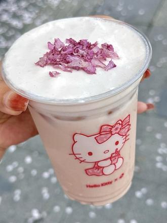 喜茶樱花芭乐白桃|Kitty女孩的春天具像化了#hellokitty