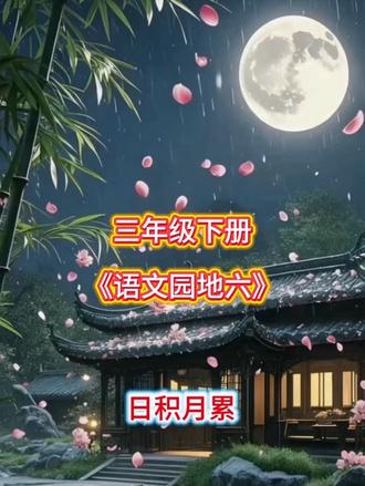 三年级下册《语文园地六》背诵部分#背诵 #三年级 #中华好诗词 #上热门 #语文