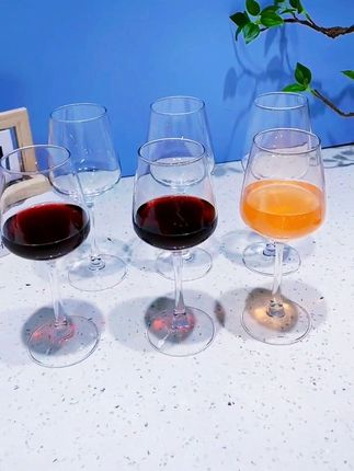 颜值高红酒杯六个,有喜欢喝酒的姐妹们赶紧入手这个红酒杯吧!#醒酒器 洋气高档上档次的红酒杯推荐#红酒杯