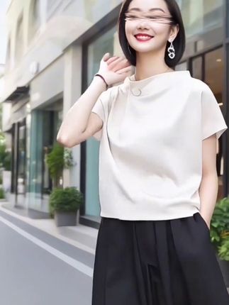 大码女装重工刺绣高级感苎麻七分袖衬衫夏季气质宽松薄款小衫上衣