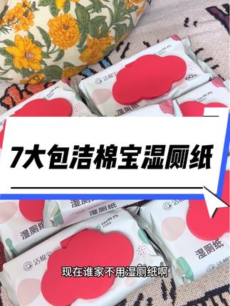 干纸巾擦不干净,试试洁棉宝的湿厕纸,到手7大包每包都是60抽,质量嘎嘎好价格实惠,擦完清爽不黏腻,很舒服!#湿厕纸 #厕纸还是湿的好 #湿厕纸推荐 #超便宜超划算 #洁棉宝湿厕纸