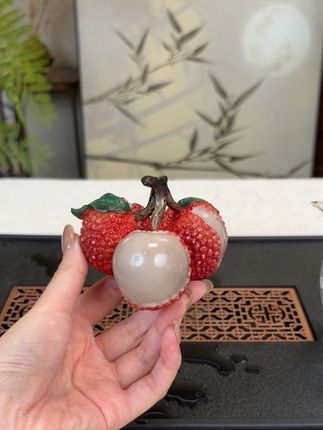 #茶具好物推荐 #茶宠摆件 #盘它就完了 变色荔枝茶宠摆件