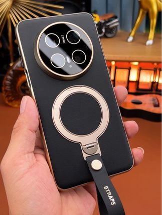 适用于#华为mate70pro 手带支架手机壳,皮革手带,磁吸支架#华为mate70 #华为手机壳