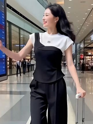 #气质穿搭 #时尚套装 #穿出自信穿出美丽 #休闲减龄穿搭 #谁穿谁好看 @DOU+小助手
