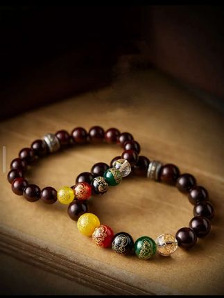 小叶紫檀手串#五路财转运珠#文玩佛珠#手链