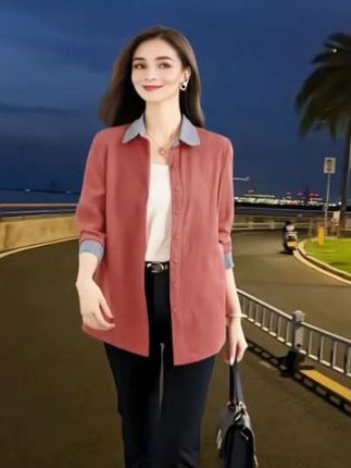#春秋长袖衬衫女外套#减龄显瘦穿搭 #谁穿谁漂亮 #穿出自信穿出美丽 #高级感穿搭