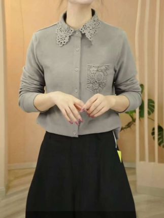 秋冬新品时尚百搭显瘦POLO领设计感双面绒女士长袖打底衫#今天穿什么 #女装穿搭 #上衣穿搭 #每日分享 #女装打底衫