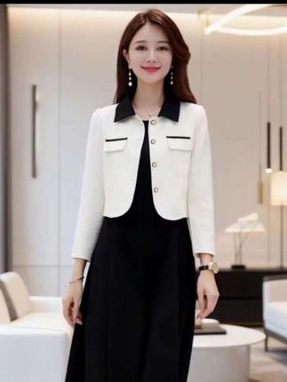 春秋款小风香套装两件套连衣裙#怎么穿都好看 #高级感穿搭