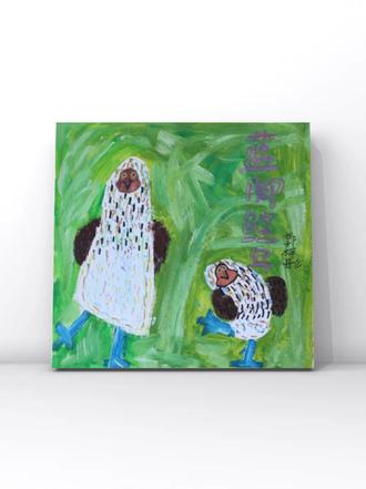 蓝脚鲣鸟 #蓝脚鲣鸟 #水粉#小朋友的画