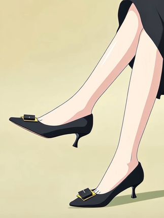 达芙妮黑色高跟鞋女鞋 #秋季新风尚#你准备好迎接了吗?#舒适#时尚 #完美结合