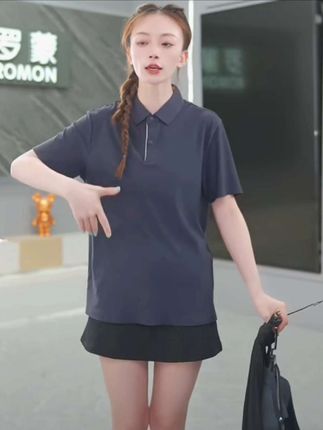 罗蒙男士冰丝短袖T恤夏季薄款透气polo衫中青年时尚百搭短袖男t恤#休闲舒适 #时尚男装 #短袖t恤 #冰冷舒服#舒适透气