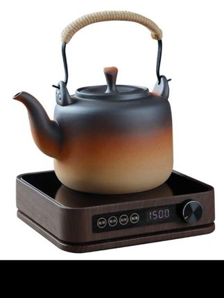 原矿陶壶电陶炉套装#提梁壶 #电陶炉 #电陶炉煮茶 #陶壶 #茶壶茶具