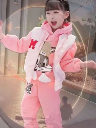 女童三件套2025新款秋冬季两件套中大童冬装#童装 #潮童穿搭