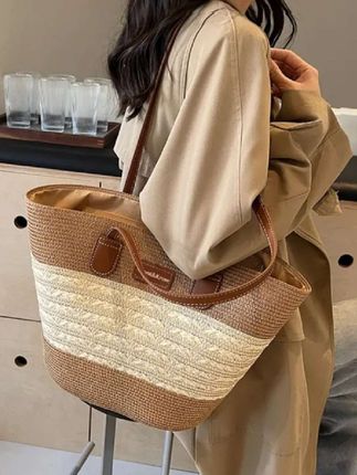 #大容量编织包#女士包包#托特包#单肩包#手挎包