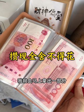 现金攒起来就舍不得花越攒越多#攒钱 #现金存钱册#现金存钱本#现金