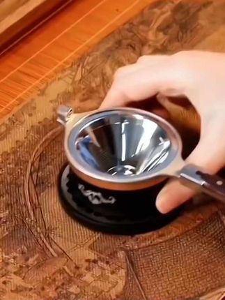 大马士革钢茶漏304不锈钢过滤网茶叶滤茶器架茶隔茶具配件#茶漏#茶滤 #茶具配件 #茶道与茶文化 #茶具
