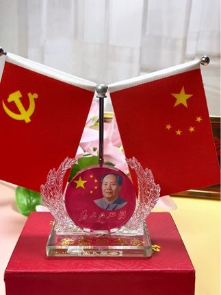 #车载摆件#办公室摆件#汽车摆件#红旗摆件#五星红旗迎风飘扬