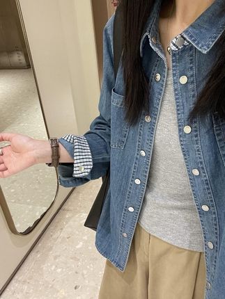 终于找到满意的衬衫!!!可休闲可正式的牛仔衬衫,秋天真的太需要这种薄外套过渡了~宽松舒服还显瘦。#每日穿搭 #不费力气的穿搭 #日常穿搭 #初秋穿搭 #外套