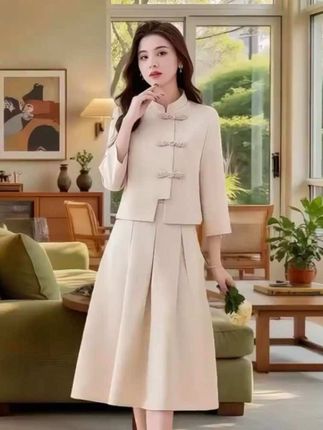 新中式妈妈喜服婚宴套装秋装端庄大气两件套洋气年轻婆婆婚礼礼服#点击小黄车直接购买