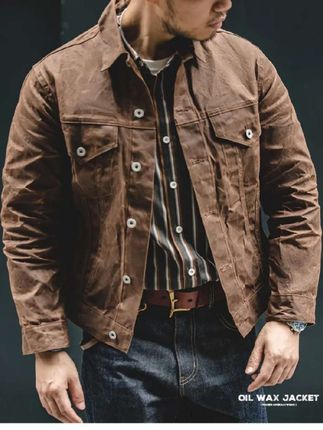 马登工装美式复古着黄石男主帆布油蜡夹克阿美咔叽休闲外套男春夏#气场十足 #户外休闲服饰 #穿搭搭配 #男士外套