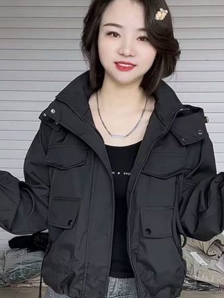 春秋新款大码拉链口袋显瘦冲锋衣洋气女宽松上衣外套时尚连帽休闲#连帽休闲外套#上衣外套#秋季新款#爆款热卖中 #好物推荐🔥