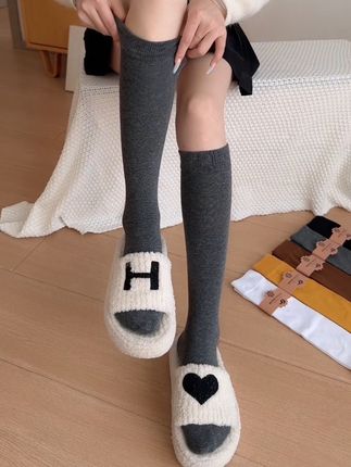 这款小腿袜入秋穿正好,搭短裤短裙,时尚又减龄,薄棉的吸汗透#小腿袜#长筒袜#堆堆袜#棉袜#女袜