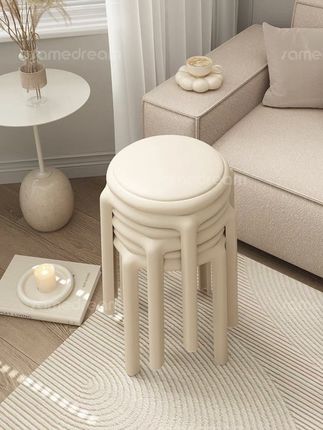 #可叠放圆凳 #家用软包凳子 #家用餐凳 #可叠放凳子 #软包凳