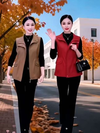 #创作灵感 #中老年春秋薄款,秋冬马甲女时尚收腰设计外穿休闲背心坎肩妈妈装#优雅气质 #高级感穿搭 #谁穿谁漂亮 #