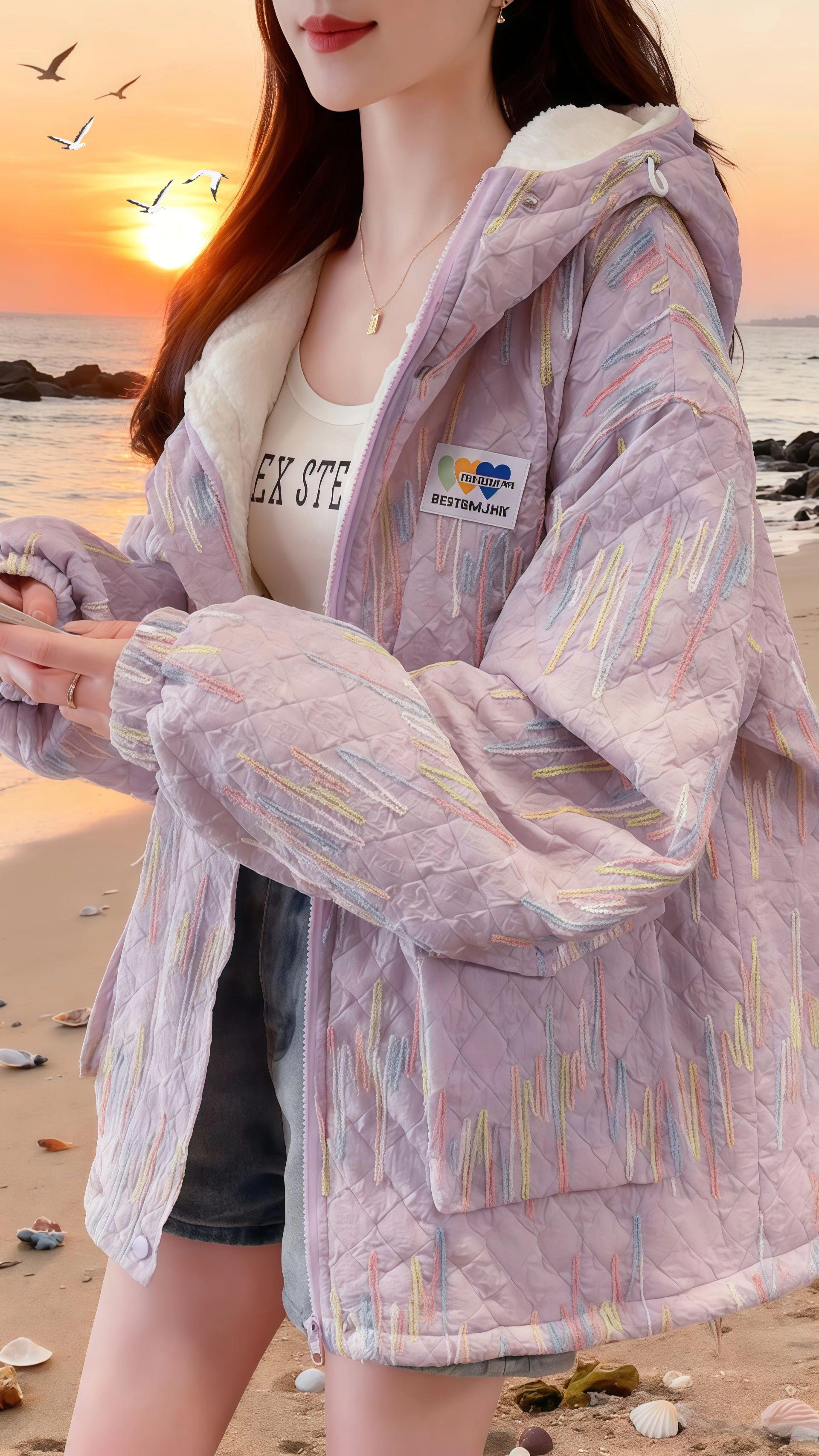 加绒加厚棉衣外套2025秋冬季新款宽松棉服#浅浅期待一下秋冬穿搭 #加绒加厚棉衣外套 #保暖又好看 #连帽棉服外套 #宽松版型不挑身材