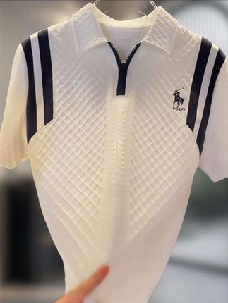 【专柜品质】2025年新款爆款清凉感刺绣精致韩风夏季免烫男士Polo衫#短袖POLO衫 #男士POLO衫 #高品质男装 #男士神仙单品 #无限回购的宝藏单品