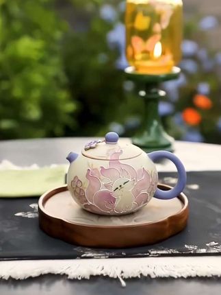 手绘九尾狐西施壶#茶器之美 #西施壶 #茶壶 #茶壶茶具 #茶生活