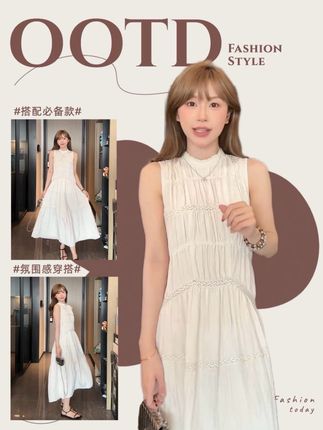 小众设计感褶皱连衣裙#高级感穿搭 #温柔风穿搭 #适合约会的法式长裙推荐 #小个子显高显瘦穿搭 #遮肉显瘦穿搭
