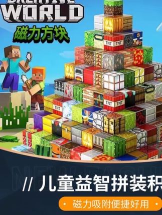 我的世界磁力方块磁铁磁吸益智积木拼装玩具生日礼物#磁力玩具#磁力方块#磁吸#益智玩具#积木拼装