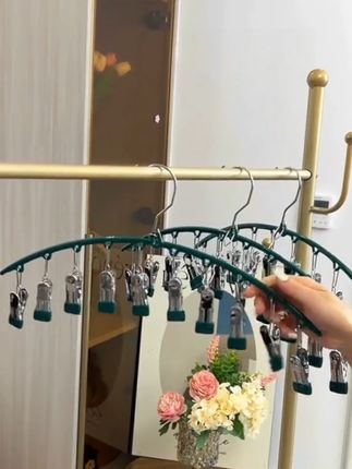 #晾衣架 #袜子晾晒架 #不锈钢晾衣架 #居家好物 #袜子夹