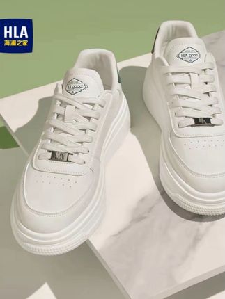 HLA/海澜之家男鞋新款夏季经典百搭透气厚底板鞋休闲小白鞋男士#海澜之家男鞋 #海澜之家男士板鞋 #小白鞋