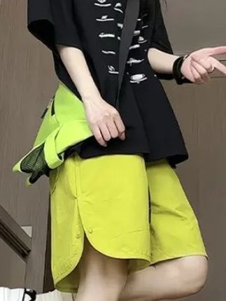夏季速干休闲运动短裤男女同款宽松大码排扣潮牌透气薄款五分裤子#夏日必备 #夏季穿搭 #显高显瘦 #短裤穿搭 #户外服装