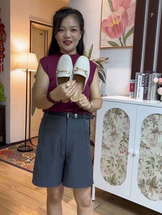 一脚蹬半拖乐福鞋,方便百搭#脚宽脚胖都可以 #女鞋推荐 #一脚蹬 #透气舒适 #夏季凉鞋