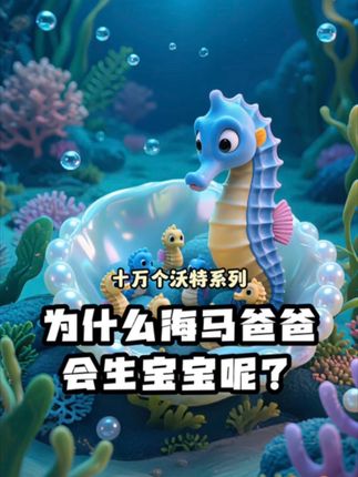 为什么海马爸爸会生宝宝呢? #十万个为什么 #百科知识问答 #百科 #亲子互动 #阅读