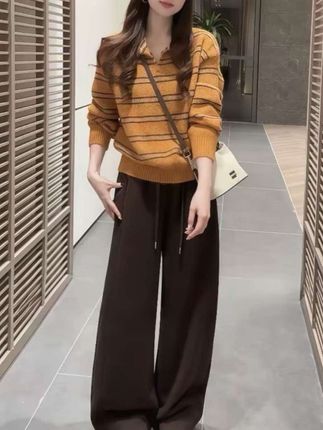 2025韩版显瘦针织毛衣爱心百搭宽松条纹长袖设计感百搭女士潮流#韩系穿搭 #高级感穿搭 #秋冬穿搭 #百搭上衣 #穿搭 @DOU+小助手