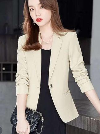 黑色小西装外套女小个子2025春秋新款 休闲气质长袖西服上衣#时尚气质穿搭 #春秋新款 #休闲百搭 #优雅气质 #穿出自己的风格