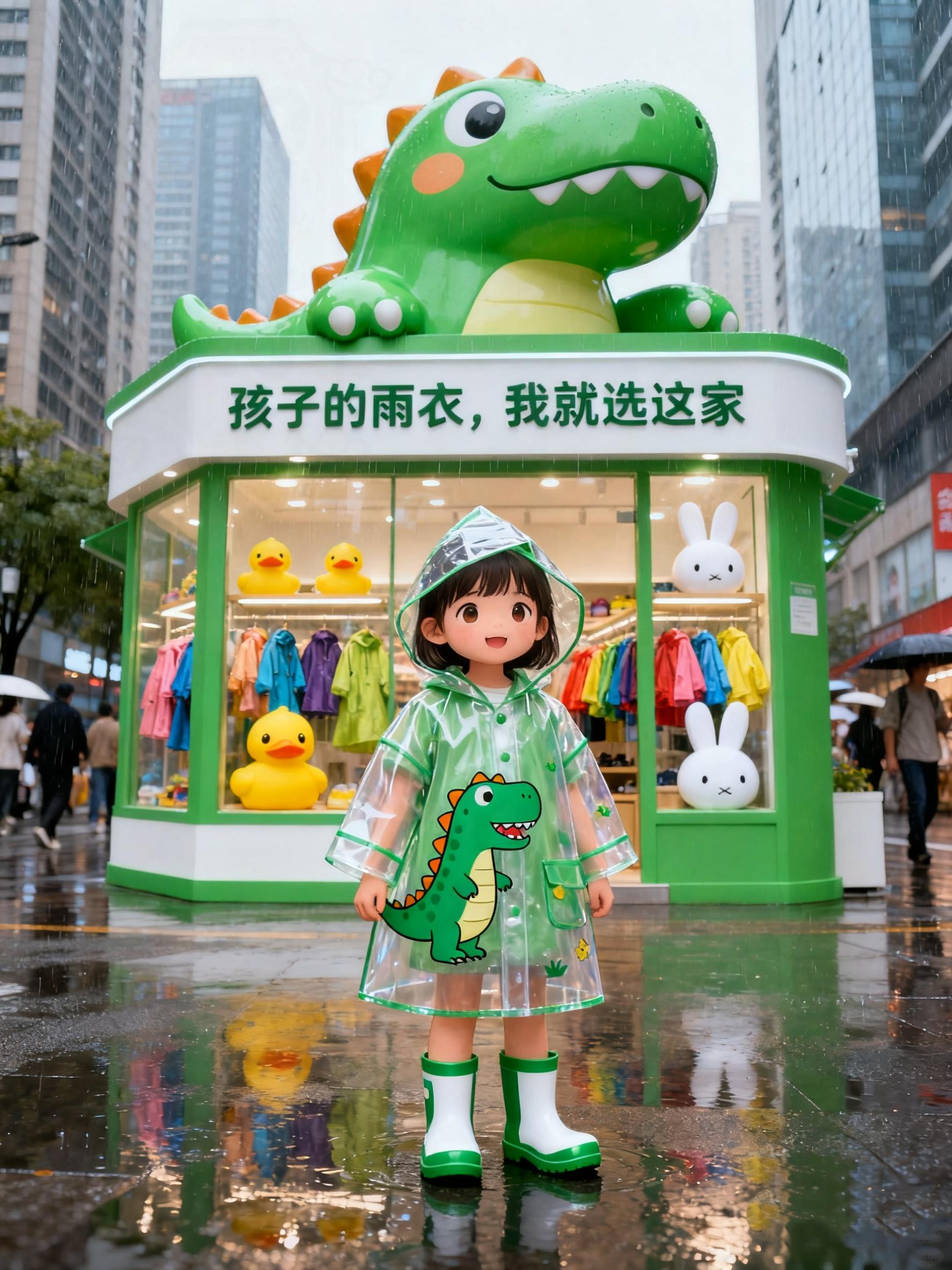 儿童雨衣,雨天出行的安心守护。优选环保EVA材质,无毒无异味,柔软亲肤不刺激孩子娇嫩皮肤,经检测符合安全标准。高密防水涂层让水珠滑落不渗透,暴雨天也能保持全身干爽。 后背隐藏式书包仓可容纳大尺寸书包,避免书本受潮;加长透明帽檐搭配反光条,雨天视野清晰,夜间出行更安全。萌趣卡通图案孩子爱穿,弹性袖口紧锁雨水,上学、户外玩耍都适用,给宝贝全方位防护。#玩水 #儿童雨衣#开学季必备#雨天