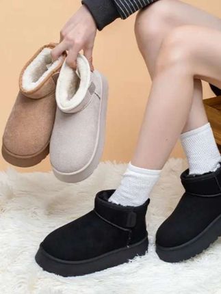 厚底保暖雪地靴2025冬季新款时尚增高保暖鞋加绒加厚情侣棉鞋#情侣款 #雪地靴 #加绒加厚