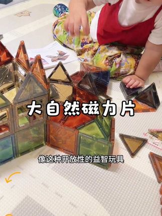 赶紧的!之前舍不得买的赶紧下手!这个价到手100片还带小车!真的太太太划算了!但就是库存不多,赶紧薅#磁力片 #儿童玩具 #创意diy
