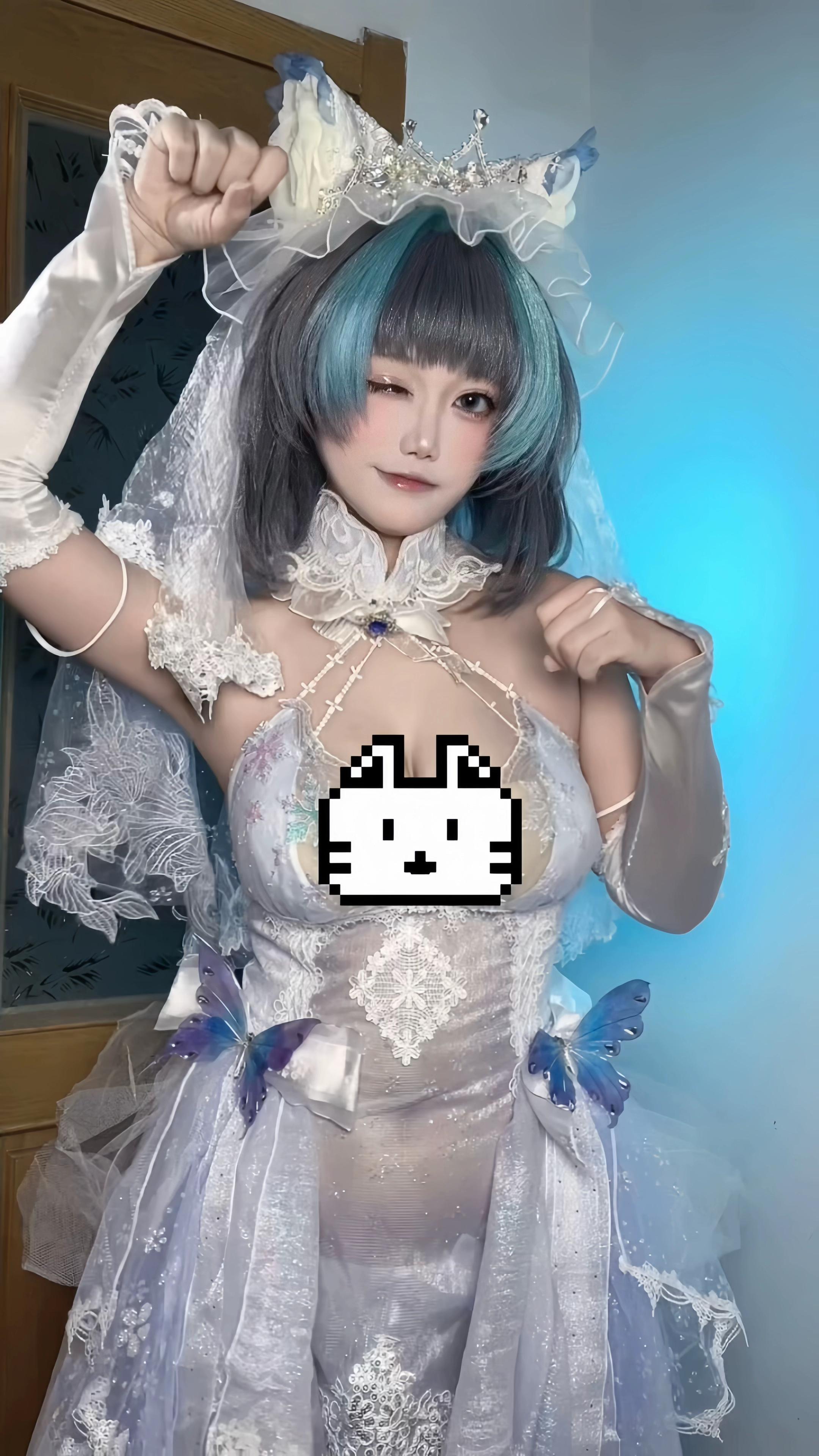 wink小猫。#cos #柴郡 #柴郡花嫁 #碧蓝航线 #百变砚砚