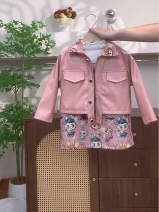 超好看拉布布皮衣套装上线啦!#高品质童装 #酷女孩穿搭